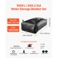 VEVOR Water Storage Bladder, 1000L φορητή & πτυσσόμενη τσάντα αποθήκευσης νερού, ανθεκτική στη φθορά 1000D PVC τσάντα μαλακών νερών, στεγανά δοχεία κάμπινγκ για άρδευση κήπου RV έκτακτης ανάγκης, Μαύρο