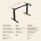 VEVOR Electric Standing Επιτραπέζιο Πλαίσιο Ρυθμιζόμενο 70-117 cm Υ Σταθμός Εργασίας