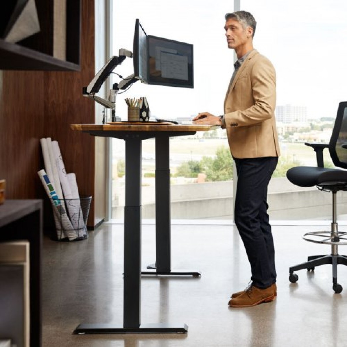 VEVOR Electric Standing Επιτραπέζιο Πλαίσιο Ρυθμιζόμενο 70-117 cm Υ Σταθμός Εργασίας