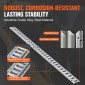 VEVOR E Track Tie-Down Rail Kit, 24PCS 5' E-Tracks Set περιλαμβάνει 8 χαλύβδινες ράγες & 8 άγκυρες O-Ring & 8 Tie-Off με D-Ring, ευέλικτα αξεσουάρ ασφάλισης για μοτοσικλέτες Cargo, φορτίο 2000 lbs