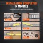 VEVOR E Track Tie-Down Rail Kit, 24PCS 5' E-Tracks Set περιλαμβάνει 8 χαλύβδινες ράγες & 8 άγκυρες O-Ring & 8 Tie-Off με D-Ring, ευέλικτα αξεσουάρ ασφάλισης για μοτοσικλέτες Cargo, φορτίο 2000 lbs