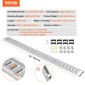 VEVOR E Track Tie-Down Rail Kit, 24PCS 5' E-Tracks Set περιλαμβάνει 8 χαλύβδινες ράγες & 8 άγκυρες O-Ring & 8 Tie-Off με D-Ring, ευέλικτα αξεσουάρ ασφάλισης για μοτοσικλέτες Cargo, φορτίο 2000 lbs