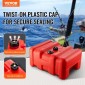 Δεξαμενή καυσίμου VEVOR Marine Fuel Tank, 14,53 Gallon/55L, Φορητή δεξαμενή αερίου καυσίμου σκάφους για σκάφη εξωλέμβιας μηχανής, πλαστική δεξαμενή καυσίμου εξωλέμβιου σκάφους με λάστιχο, εύκολη μεταφορά για σκάφος, ψαρόβαρκα, σκάφος καταστρώματος, κόκκιν