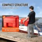 Δεξαμενή καυσίμου VEVOR Marine Fuel Tank, 14,53 Gallon/55L, Φορητή δεξαμενή αερίου καυσίμου σκάφους για σκάφη εξωλέμβιας μηχανής, πλαστική δεξαμενή καυσίμου εξωλέμβιου σκάφους με λάστιχο, εύκολη μεταφορά για σκάφος, ψαρόβαρκα, σκάφος καταστρώματος, κόκκιν