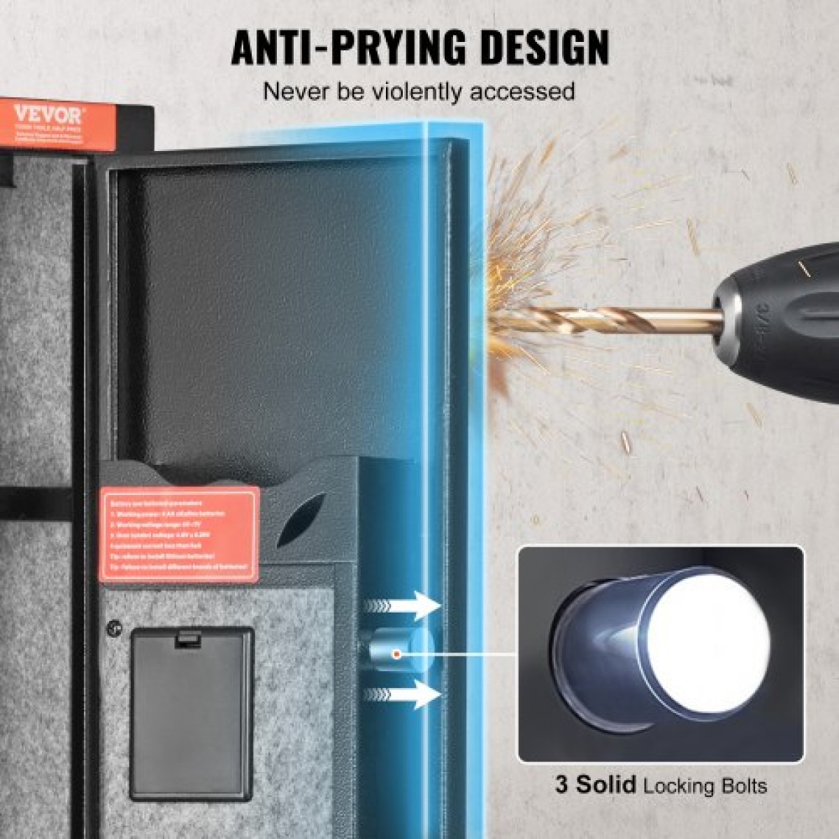 VEVOR 2 Rifles Gun Safe, Rifle Safe με κλειδαριά & ψηφιακό πληκτρολόγιο, ντουλάπι αποθήκευσης όπλων γρήγορης πρόσβασης με αφαιρούμενο ράφι, ράφι πιστολιού, ντουλάπι τυφεκίου για οικιακό τουφέκι και πιστόλια