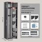 VEVOR 2 Rifles Gun Safe, Rifle Safe με κλειδαριά & ψηφιακό πληκτρολόγιο, ντουλάπι αποθήκευσης όπλων γρήγορης πρόσβασης με αφαιρούμενο ράφι, ράφι πιστολιού, ντουλάπι τυφεκίου για οικιακό τουφέκι και πιστόλια