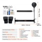 VEVOR Wall Mount Boxing Spinning Bar, Spinning Bar με Punching Ball, Ρυθμιζόμενο Boxing Speed ​​Trainer, Reflex Boxing Bar με γάντια, Boxing Training Equipment for Kickboxing, MMA, Fitness