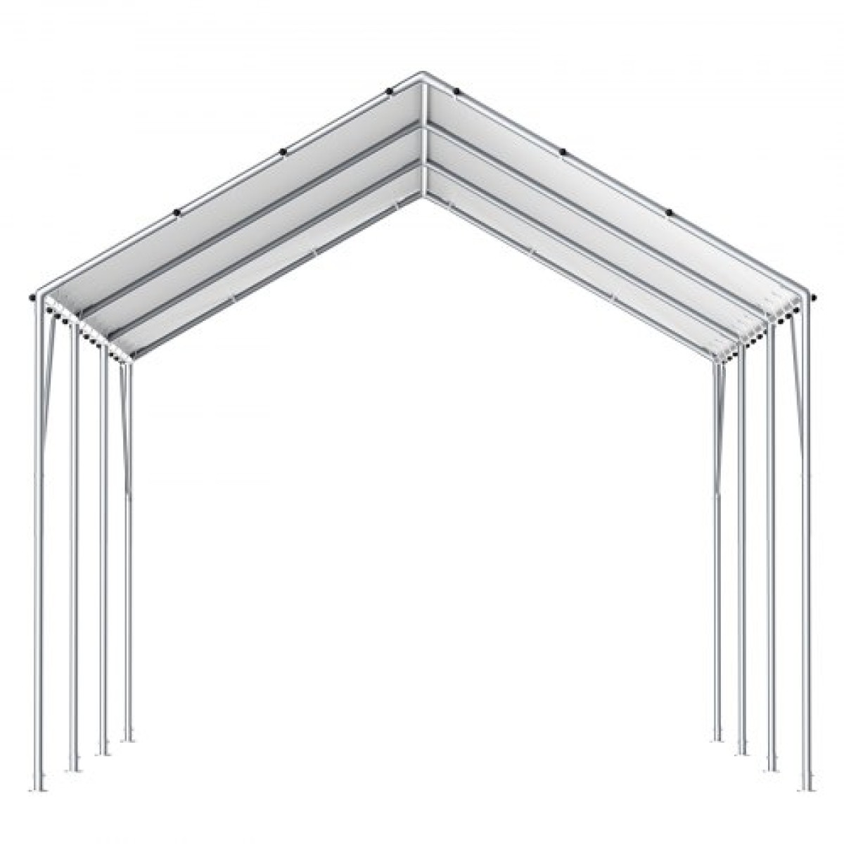VEVOR 10 x 20 ft ανταλλακτικό κάλυμμα κουβούκλιο, προστατευτικό κάλυμμα για σκηνές γκαράζ βαρέως τύπου αδιάβροχο & προστατευμένο από υπεριώδη ακτινοβολία, Εύκολη εγκατάσταση με 40 μπάντζες μπάλες (μόνο επάνω κάλυμμα, δεν περιλαμβάνεται πλαίσιο), λευκό