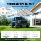 VEVOR 10 x 20 ft ανταλλακτικό κάλυμμα κουβούκλιο, προστατευτικό κάλυμμα για σκηνές γκαράζ βαρέως τύπου αδιάβροχο & προστατευμένο από υπεριώδη ακτινοβολία, Εύκολη εγκατάσταση με 40 μπάντζες μπάλες (μόνο επάνω κάλυμμα, δεν περιλαμβάνεται πλαίσιο), λευκό