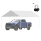 VEVOR 10 x 20 ft ανταλλακτικό κάλυμμα κουβούκλιο, προστατευτικό κάλυμμα για σκηνές γκαράζ βαρέως τύπου αδιάβροχο & προστατευμένο από υπεριώδη ακτινοβολία, Εύκολη εγκατάσταση με 40 μπάντζες μπάλες (μόνο επάνω κάλυμμα, δεν περιλαμβάνεται πλαίσιο), λευκό