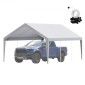 Ανταλλακτικό κάλυμμα κουβούκλιο VEVOR Carport 13 x 20 ποδιών, προστατευτικό κάλυμμα για σκηνές γκαράζ βαρέως τύπου αδιάβροχο και προστασία από την υπεριώδη ακτινοβολία, Εύκολη εγκατάσταση με μπάντζες μπάλας, γκρι (Μόνο επάνω κάλυμμα, δεν περιλαμβάνεται πλ