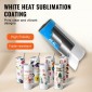 VEVOR 12 Pack Straight Sublimation Tumblers, 591,5 ml Blank Tumbler Bulk, από ανοξείδωτο χάλυβα διπλού τοιχώματος ποτηράκια με άχυρο, καπάκι, βούρτσα, βάση, συρρικνωμένο περιτύλιγμα, κουτί δώρου, για πίεση θερμότητας και μεταφορά θερμότητας