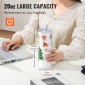 VEVOR 12 Pack Straight Sublimation Tumblers, 591,5 ml Blank Tumbler Bulk, από ανοξείδωτο χάλυβα διπλού τοιχώματος ποτηράκια με άχυρο, καπάκι, βούρτσα, βάση, συρρικνωμένο περιτύλιγμα, κουτί δώρου, για πίεση θερμότητας και μεταφορά θερμότητας