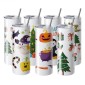 VEVOR 12 Pack Straight Sublimation Tumblers, 591,5 ml Blank Tumbler Bulk, από ανοξείδωτο χάλυβα διπλού τοιχώματος ποτηράκια με άχυρο, καπάκι, βούρτσα, βάση, συρρικνωμένο περιτύλιγμα, κουτί δώρου, για πίεση θερμότητας και μεταφορά θερμότητας
