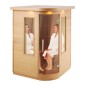 VEVOR Far Infrared Wooden Sauna, Room Home Sauna Spa για 2 Άτομα, Χαμηλή EMF Far Infrared Ξύλινη Σάουνα με σκληρυμένη γυάλινη πόρτα & πολύχρωμη λάμπα LED & ηχεία Bluetooth, 1850W Εσωτερική χρήση