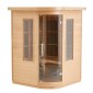 VEVOR Far Infrared Wooden Sauna, Room Home Sauna Spa για 2 Άτομα, Χαμηλή EMF Far Infrared Ξύλινη Σάουνα με σκληρυμένη γυάλινη πόρτα & πολύχρωμη λάμπα LED & ηχεία Bluetooth, 1850W Εσωτερική χρήση