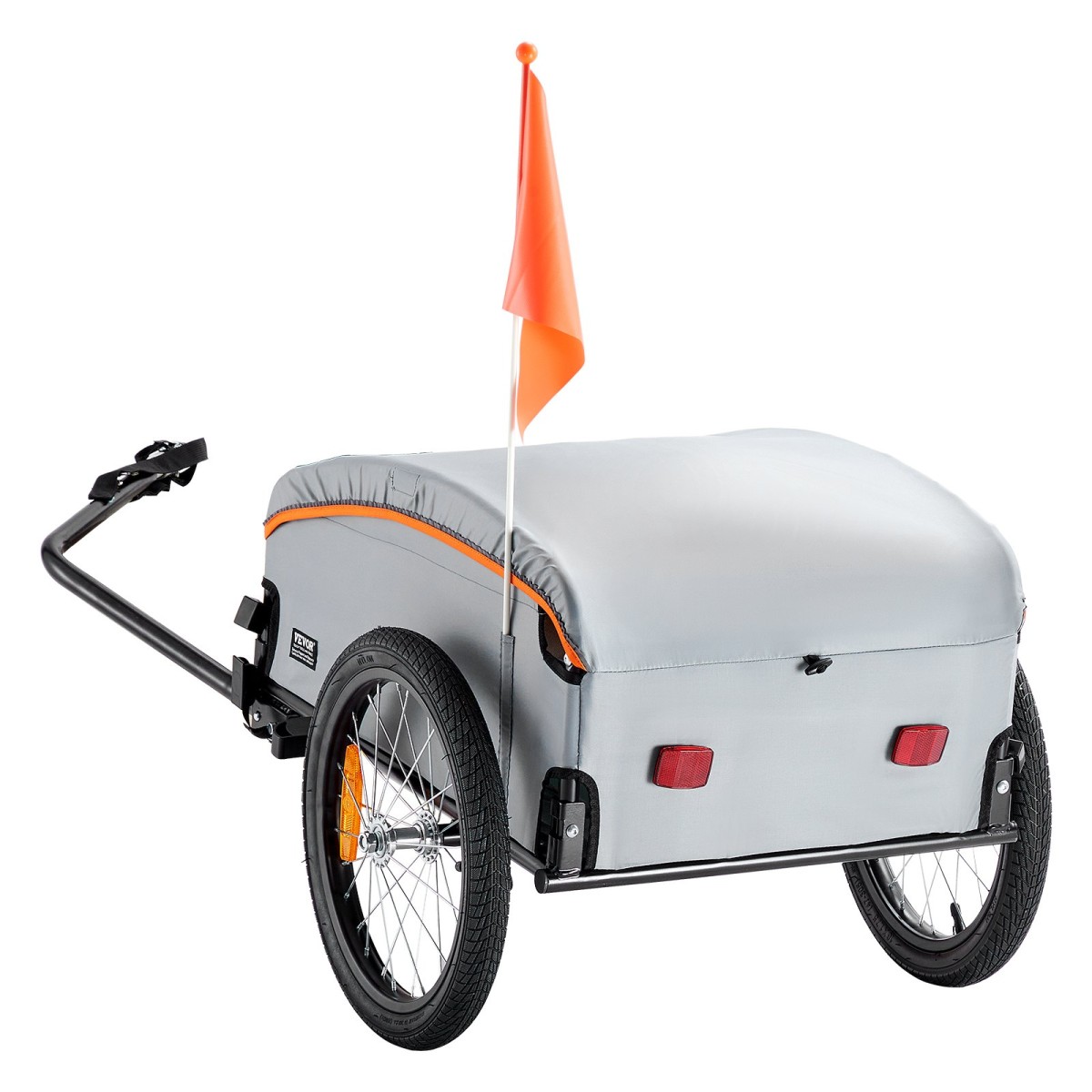 VEVOR Bike Cargo Trailer, χωρητικότητα φόρτωσης 88/100/160 lbs, βαρέως τύπου καρότσι ποδηλάτου, αναδιπλούμενος συμπαγής χώρος αποθήκευσης με γενικό κοτσαδόρο