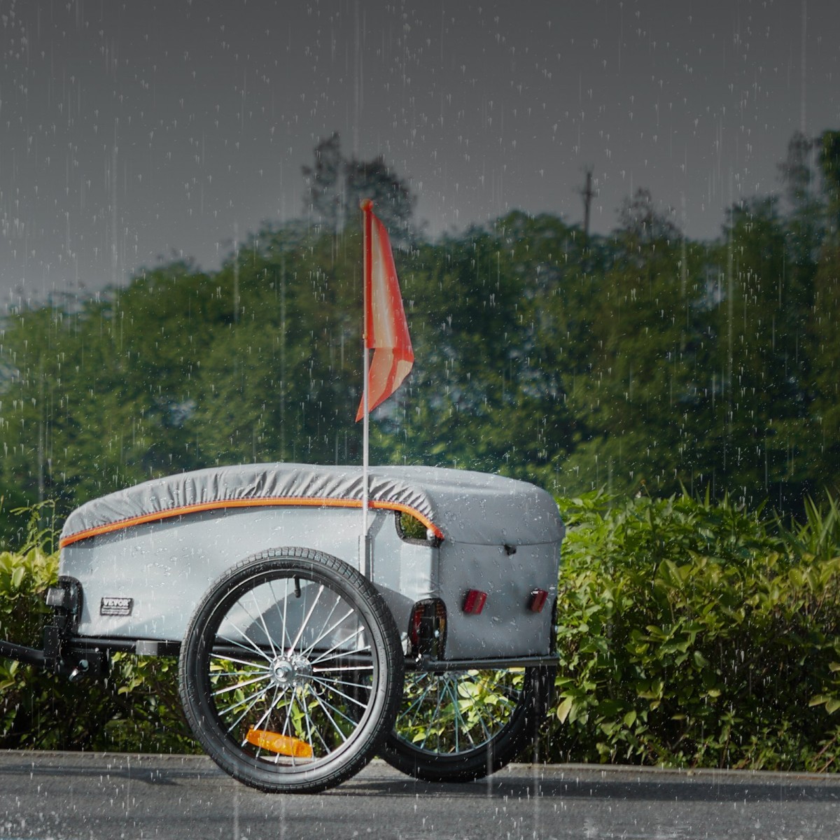 VEVOR Bike Cargo Trailer, χωρητικότητα φόρτωσης 88/100/160 lbs, βαρέως τύπου καρότσι ποδηλάτου, αναδιπλούμενος συμπαγής χώρος αποθήκευσης με γενικό κοτσαδόρο