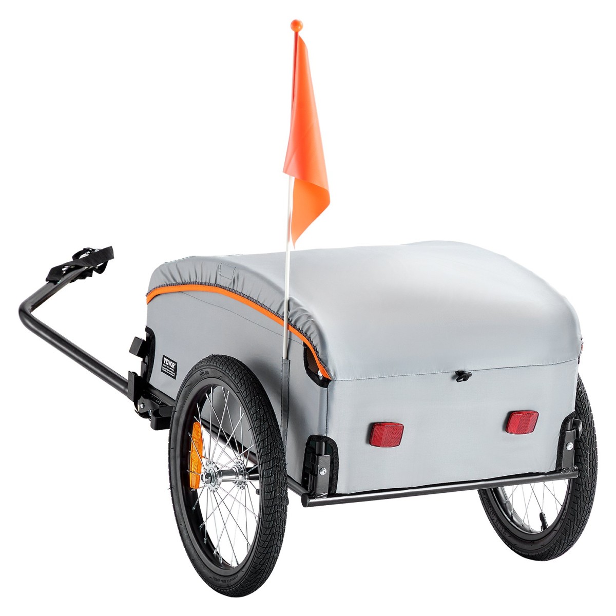 VEVOR Bike Cargo Trailer, χωρητικότητα φόρτωσης 88/100/160 lbs, βαρέως τύπου καρότσι ποδηλάτου, αναδιπλούμενος συμπαγής χώρος αποθήκευσης με γενικό κοτσαδόρο