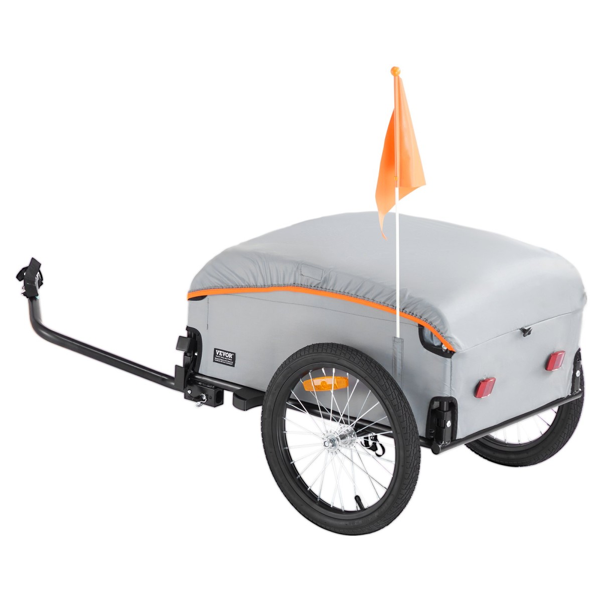 VEVOR Bike Cargo Trailer, χωρητικότητα φόρτωσης 88/100/160 lbs, βαρέως τύπου καρότσι ποδηλάτου, αναδιπλούμενος συμπαγής χώρος αποθήκευσης με γενικό κοτσαδόρο