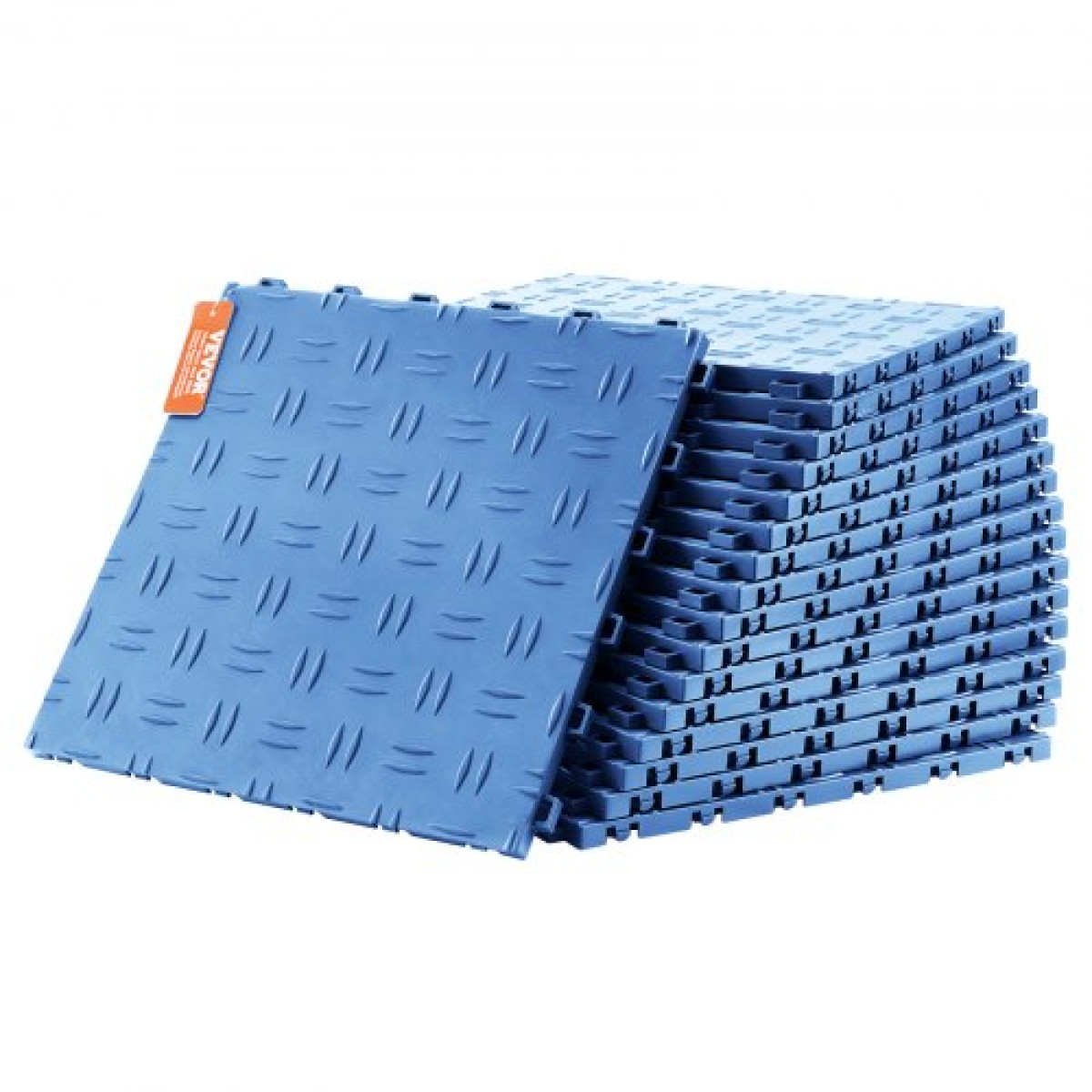 VEVOR Πλακάκια γκαράζ Interlocking, 12 x 12 x 0,53 ιντσών 25 Pack Πλακάκια δαπέδου γκαράζ, Αντιολισθητικά πλακάκια δαπέδου γκαράζ διπλής όψης, για γκαράζ, υπόγεια, επισκευαστήρια, μπλε