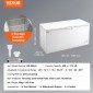 VEVOR Chest Freezer, 17,2 cu.ft / 488 L Large Deep Freezer & 4 Αποσπώμενα καλάθια, Ανοιχτοί Επαγγελματικοί Καταψύκτες Θυρίδας με Καπάκι, Ρυθμιζόμενη θερμοκρασία 7 Επιπέδων, Φωτισμός LED, 6 Τροχοί