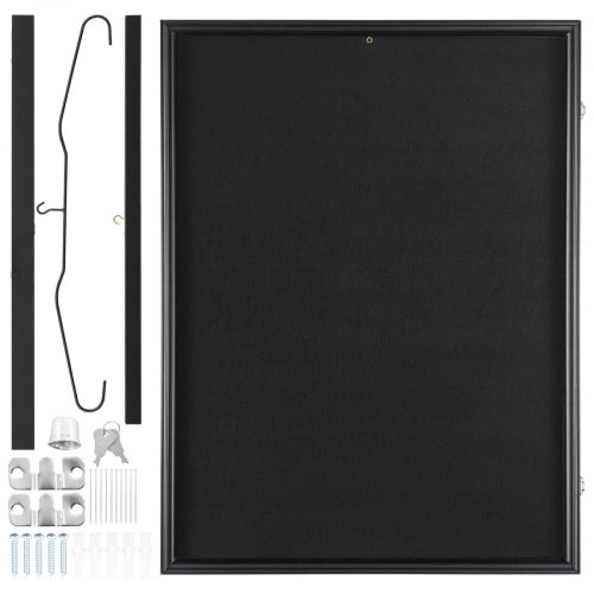 Θήκη πλαισίου οθόνης VEVOR Jersey, 24 x 32 x 1,5 ίντσες/61 x 81,3 x 3,8 cm, Μεγάλο Sport Jersey Shadow Box με 98% προστασία από υπεριώδη ακτινοβολία για υπολογιστή και κρεμάστρες, για μπλούζα και στολή χόκεϊ ποδοσφαίρου μπάσκετ μπάσκετ, μαύρη