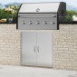 VEVOR BBQ Access Door, 790x790 mm Διπλή Πόρτα Εξωτερικής Κουζίνας, Πόρτα από ανοξείδωτο ατσάλι Flush Mount, Επιτοίχια Κατακόρυφη Πόρτα με χερούλια, για BBQ Island, Ψητοπωλείο, Εξωτερικό ντουλάπι