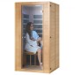VEVOR Far Infrared Wood Sauna, Room Home Sauna Spa για 1 έως 2 Άτομα, Low EMF Far Infrared Wood Sauna με σκληρυμένη γυάλινη πόρτα & πολύχρωμη λάμπα & ηχεία Bluetooth & φώτα χρωματοθεραπείας,