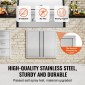 VEVOR BBQ Access Door, 660x610 mm Διπλή Πόρτα Εξωτερικής Κουζίνας, Πόρτα από ανοξείδωτο ατσάλι, Flush Mount Door, Wall Κατακόρυφη Πόρτα με Χειρολαβές, για BBQ Island, Ψητοπωλείο, Εξωτερικό ντουλάπι