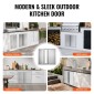 VEVOR BBQ Access Door, 660x610 mm Διπλή Πόρτα Εξωτερικής Κουζίνας, Πόρτα από ανοξείδωτο ατσάλι, Flush Mount Door, Wall Κατακόρυφη Πόρτα με Χειρολαβές, για BBQ Island, Ψητοπωλείο, Εξωτερικό ντουλάπι