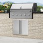 VEVOR BBQ Access Door, 660x610 mm Διπλή Πόρτα Εξωτερικής Κουζίνας, Πόρτα από ανοξείδωτο ατσάλι, Flush Mount Door, Wall Κατακόρυφη Πόρτα με Χειρολαβές, για BBQ Island, Ψητοπωλείο, Εξωτερικό ντουλάπι