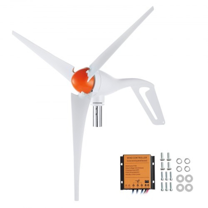 Γεννήτρια ανεμογεννήτριας VEVOR 500W, κιτ ανεμογεννήτριας 12V, γεννήτρια αιολικής ενέργειας 3 λεπίδων με ελεγκτή MPPT, ρυθμιζόμενη κατεύθυνση ανέμου & ταχύτητα εκκίνησης ανέμου 2,5 m/s, Κατάλληλο για σπίτι, αγρόκτημα, RV, σκάφη
