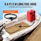 VEVOR Marine Tank, 6,34-Gallon/24-L Marine Portable Tank Outboard Marine Boat Transfer Tank with 9,8ft Hose, Gauge for Outboard Engine Boats, Yacht, Fishing Boat, Deck Boat, Red