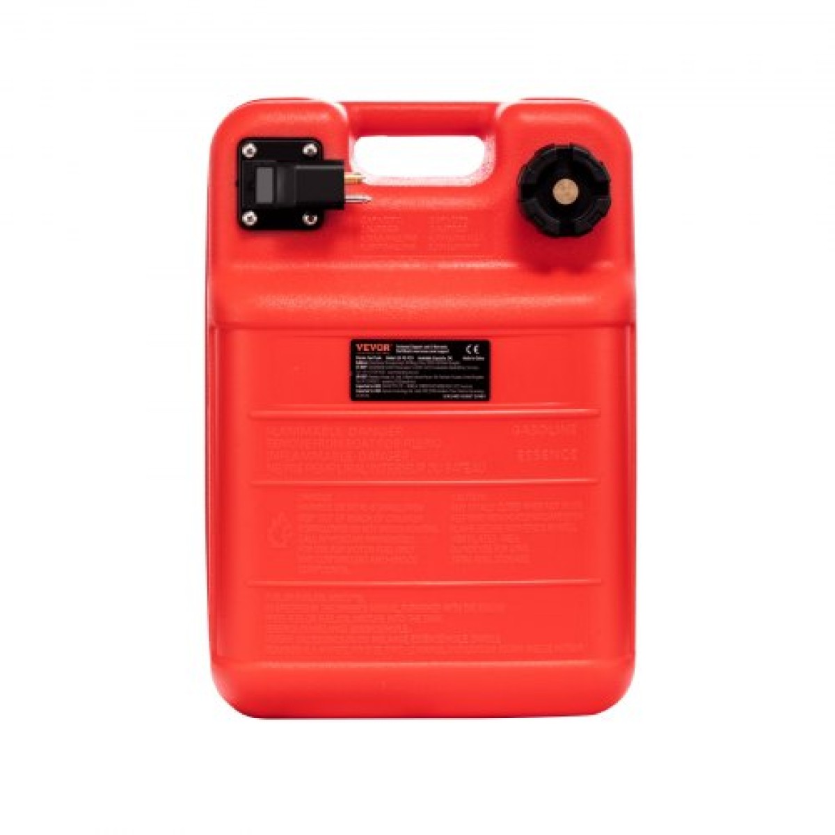 VEVOR Marine Tank, 6,34-Gallon/24-L Marine Portable Tank Outboard Marine Boat Transfer Tank with 9,8ft Hose, Gauge for Outboard Engine Boats, Yacht, Fishing Boat, Deck Boat, Red