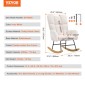 Κουνιστή καρέκλα VEVOR Nursery, χωρητικότητα βάρους 250 λίβρες Teddy ύφασμα με επένδυση Glider Rocker καρέκλα με μαλακό κάθισμα και ψηλή πλάτη, καρέκλα νοσηλείας για νηπιαγωγείο, υπνοδωμάτιο, σαλόνι, λευκό Ivory