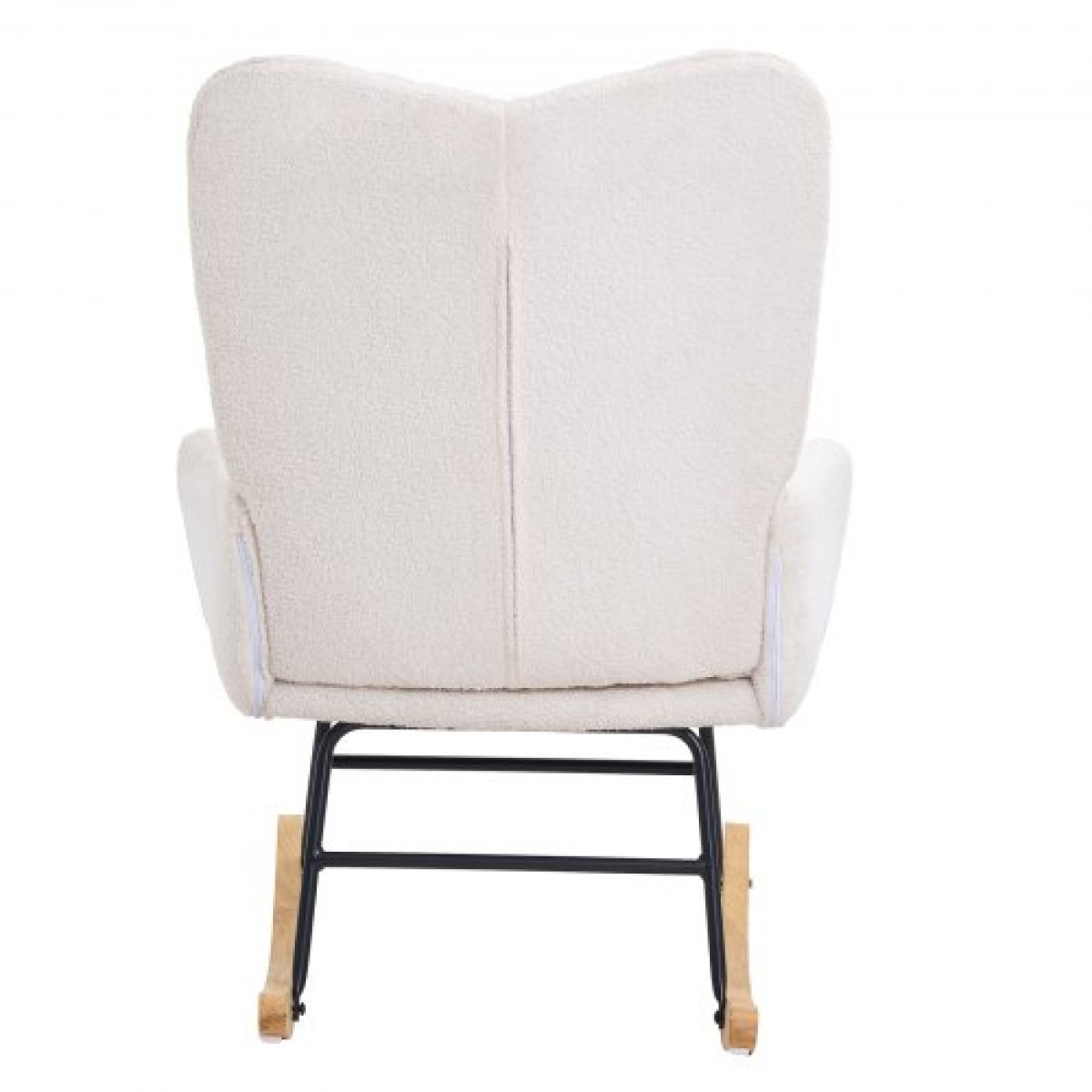 Κουνιστή καρέκλα VEVOR Nursery, χωρητικότητα βάρους 250 λίβρες Teddy ύφασμα με επένδυση Glider Rocker καρέκλα με μαλακό κάθισμα και ψηλή πλάτη, καρέκλα νοσηλείας για νηπιαγωγείο, υπνοδωμάτιο, σαλόνι, λευκό Ivory