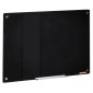 Whiteboard VEVOR Magnetic Glass, Dry Erase Board 36"x24", Επιτοίχια Μεγάλη Λευκή Γυάλινη Πίνακας χωρίς πλαίσιο, με Δίσκο μαρκαδόρου, Γόμα και 2 Μαρκαδόρους, Μαύρο