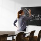 Whiteboard VEVOR Magnetic Glass, Dry Erase Board 36"x24", Επιτοίχια Μεγάλη Λευκή Γυάλινη Πίνακας χωρίς πλαίσιο, με Δίσκο μαρκαδόρου, Γόμα και 2 Μαρκαδόρους, Μαύρο