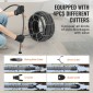 Καλώδιο καθαρισμού αποχέτευσης VEVOR 100 FT x 3/4 ιντσών, Καλώδιο καθαρισμού αποχέτευσης στερεού πυρήνα από χάλυβα με 4 κοπτήρες για σωλήνες 3,9" έως 7,9", Επαγγελματικό καλώδιο αποχέτευσης αποχέτευσης εσωτερικού πυρήνα για νεροχύτη, αποχέτευση 