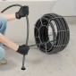 Καλώδιο καθαρισμού αποχέτευσης VEVOR 100 FT x 3/4 ιντσών, Καλώδιο καθαρισμού αποχέτευσης στερεού πυρήνα από χάλυβα με 4 κοπτήρες για σωλήνες 3,9" έως 7,9", Επαγγελματικό καλώδιο αποχέτευσης αποχέτευσης εσωτερικού πυρήνα για νεροχύτη, αποχέτευση 