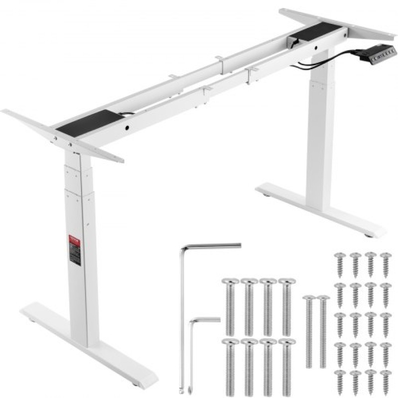 VEVOR Electric Standing Desk Frame Dual Motor Adjustable 26"-50.8" H White