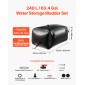 VEVOR Water Storage Bladder, 240L φορητή & πτυσσόμενη τσάντα αποθήκευσης νερού, ανθεκτική στη φθορά 1000D PVC τσάντα μαλακών νερών, στεγανά δοχεία κάμπινγκ για άρδευση κήπου RV έκτακτης ανάγκης, Μαύρο
