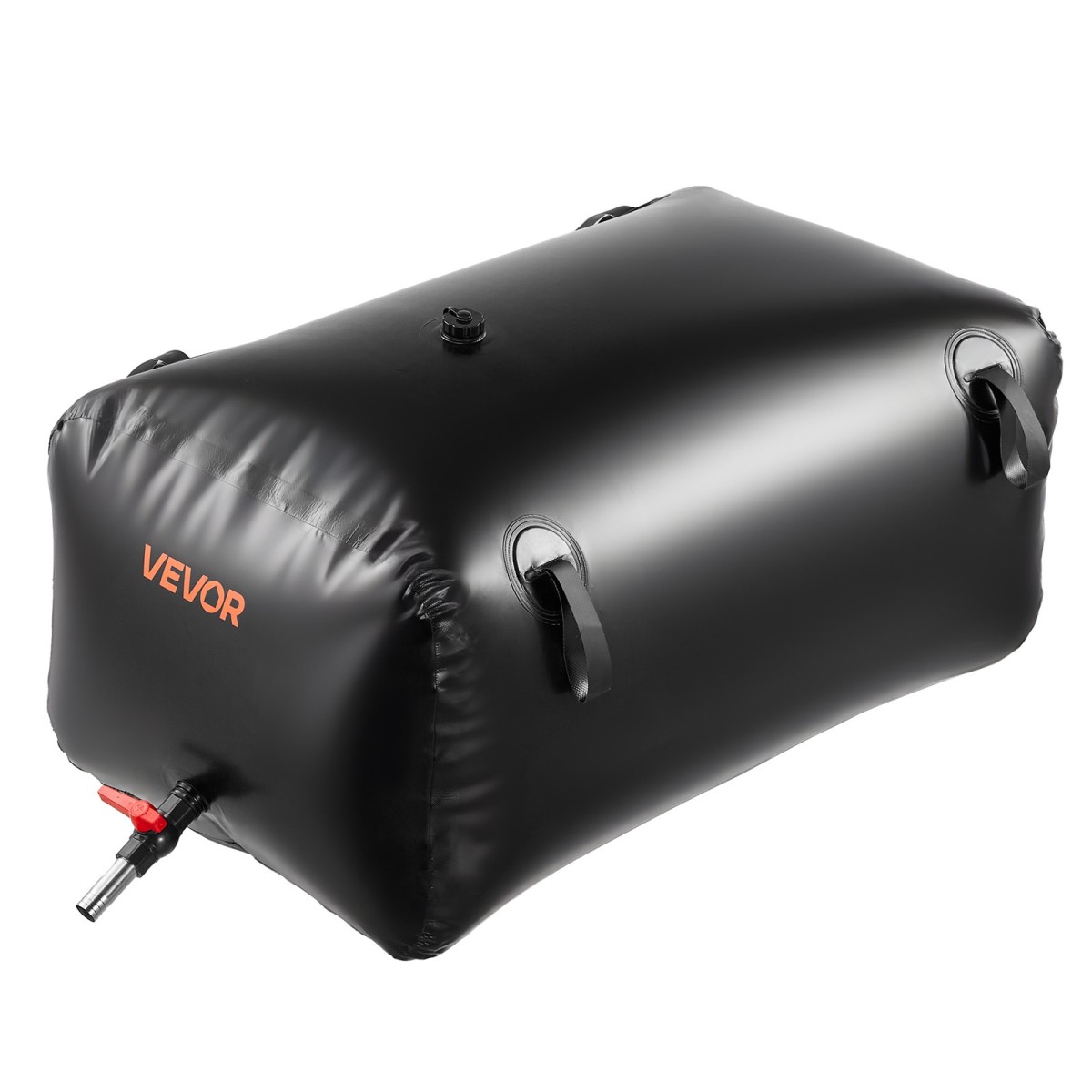 VEVOR Water Storage Bladder, 240L φορητή & πτυσσόμενη τσάντα αποθήκευσης νερού, ανθεκτική στη φθορά 1000D PVC τσάντα μαλακών νερών, στεγανά δοχεία κάμπινγκ για άρδευση κήπου RV έκτακτης ανάγκης, Μαύρο