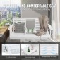 VEVOR 60” Porch Swing Bench Wooden Hanging Outdoor Garden Patio Courtyard White