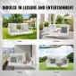 VEVOR 60” Porch Swing Bench Wooden Hanging Outdoor Garden Patio Courtyard White