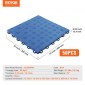 VEVOR Πλακάκια γκαράζ Interlocking, 12 x 12 x 0,53 ιντσών 50 Pack Πλακάκια δαπέδου γκαράζ, αντιολισθητικά πλακάκια δαπέδου γκαράζ διπλής όψης, για γκαράζ, υπόγεια, επισκευαστήρια, μπλε