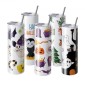 VEVOR 8 Pack Straight Sublimation Tumblers, 30 oz/850,5 g Blank Tumbler Bulk, από ανοξείδωτο χάλυβα διπλού τοιχώματος ποτηράκια με καλαμάκι, καπάκι, βούρτσα, βάση, συρρικνωμένο περιτύλιγμα, κουτί δώρου, για πρέσα θερμότητας και μεταφορά θερμότητας
