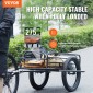 VEVOR Bike Cargo Trailer, 275 lbs/124,7 kg χωρητικότητα φορτίου, βαρέως τύπου καρότσι ποδηλάτου, αναδιπλούμενος συμπαγής χώρος αποθήκευσης & γρήγορη απελευθέρωση με γενικό κοτσαδόρο, τροχοί 20" (50,8 cm), ταιριάζει στους περισσότερους τροχούς ποδ