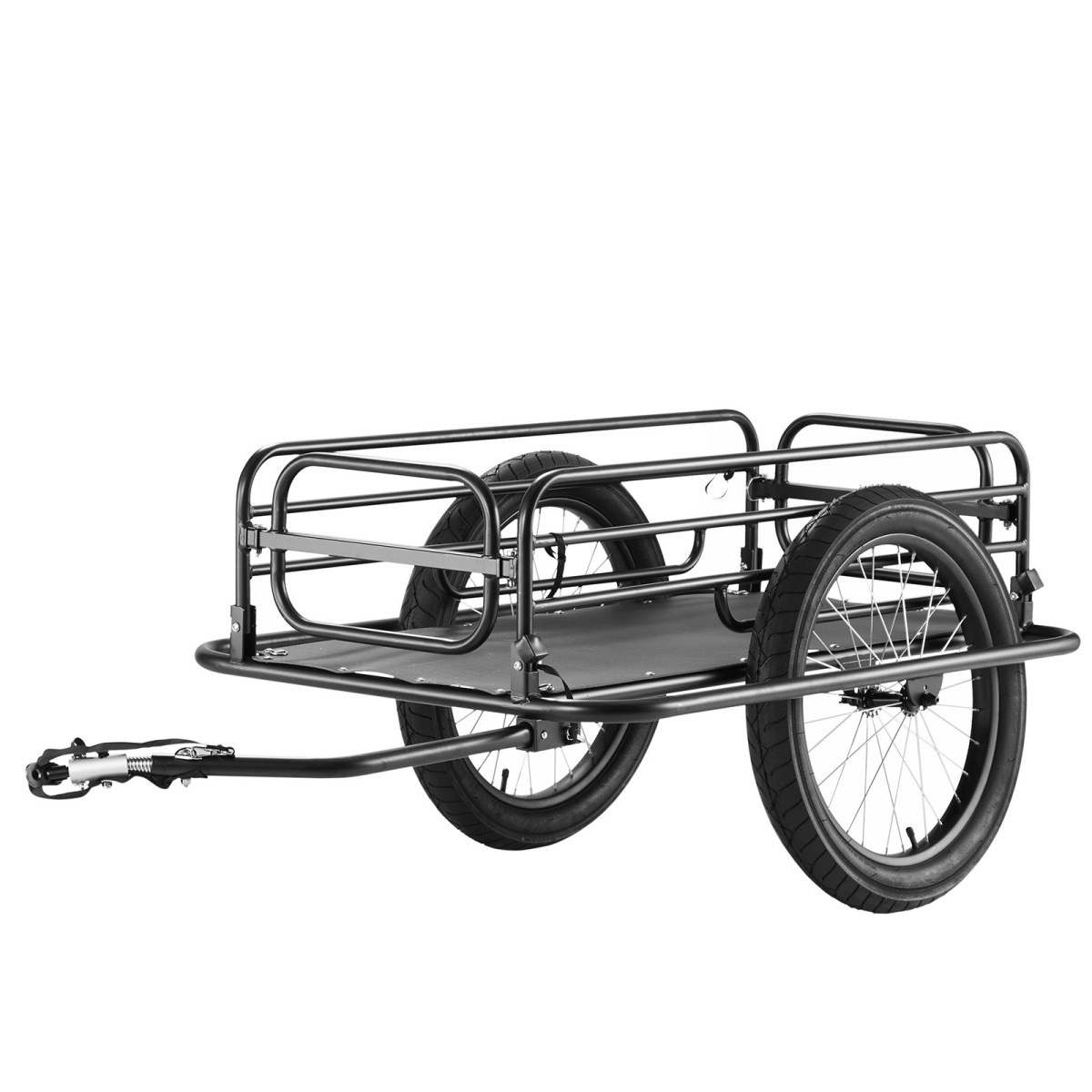 VEVOR Bike Cargo Trailer, 275 lbs/124,7 kg χωρητικότητα φορτίου, βαρέως τύπου καρότσι ποδηλάτου, αναδιπλούμενος συμπαγής χώρος αποθήκευσης & γρήγορη απελευθέρωση με γενικό κοτσαδόρο, τροχοί 20" (50,8 cm), ταιριάζει στους περισσότερους τροχούς ποδ